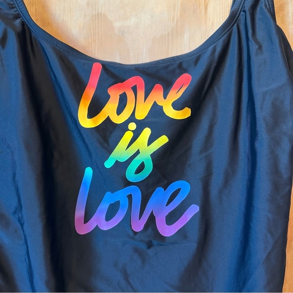 Sirena Black One Piece Pride Rainbow Love is Love Swimsuit - Picture 3 of 10